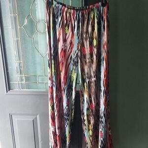 Multicolor Patterned Women's Pants